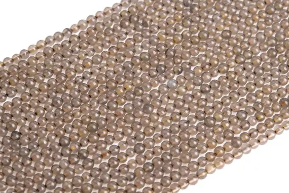 Genuine Natural Smoky Quartz Loose Beads Grade A Round Shape 2mm