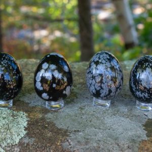 Snowflake Obsidian Eggs // Snowflake Obsidian Decoration // Snowflake Obsidian Specimen // Metaphysical Crystal // Village Silversmith | Natural genuine stones & crystals in various shapes & sizes. Buy raw cut, tumbled, or polished gemstones for making jewelry or crystal healing energy vibration raising reiki stones. #crystals #gemstones #crystalhealing #crystalsandgemstones #energyhealing #affiliate #ad