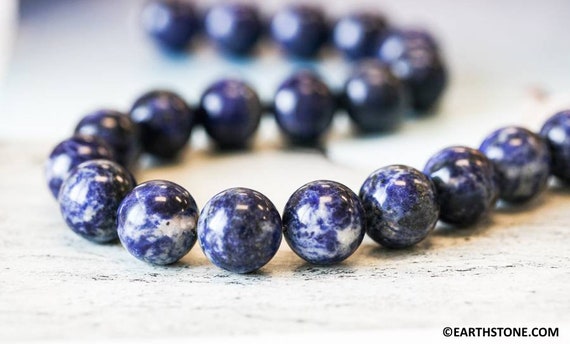 L/ Sodalite 18mm Round Beads 16" Strand Natural Royal Blue Gemstone Beads For Jewelry Making