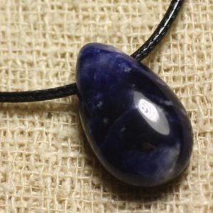 Shop Sodalite Pendants! Stone – Sodalite drop 25mm pendant necklace | Natural genuine Sodalite pendants. Buy crystal jewelry, handmade handcrafted artisan jewelry for women.  Unique handmade gift ideas. #jewelry #beadedpendants #beadedjewelry #gift #shopping #handmadejewelry #fashion #style #product #pendants #affiliate #ad
