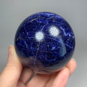 Shop Sodalite Shapes! 66mm SODALITE SPHERE – Natural Crystal Ball – Polished Stone – Healing Crystal – Meditation Stone – Collectable – Display – From Brazil 346g | Natural genuine stones & crystals in various shapes & sizes. Buy raw cut, tumbled, or polished gemstones for making jewelry or crystal healing energy vibration raising reiki stones. #crystals #gemstones #crystalhealing #crystalsandgemstones #energyhealing #affiliate #ad
