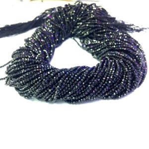 Natural Black Spinel 2mm 3mm 4mm Micro Faceted Round Beads Tiny Black Gemstone Small Spinel Black Spacer Semi precious stones Beads | Natural genuine beads Gemstone beads for beading and jewelry making.  #jewelry #beads #beadedjewelry #diyjewelry #jewelrymaking #beadstore #beading #affiliate #ad