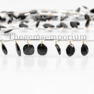 Shop Spinel Bead Shapes! Black Spinel Rose Cut Beads, Gemstone Beads, Black Spinel Beads, Fancy Beads, Front to Back Drill Beads, Rose Cut Beads, Loose Beads | Natural genuine other-shape Spinel beads for beading and jewelry making.  #jewelry #beads #beadedjewelry #diyjewelry #jewelrymaking #beadstore #beading #affiliate #ad