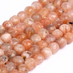 Shop Sunstone Faceted Beads! Genuine Natural Orange Sunstone Loose Beads Grade A Faceted Cube Shape 5x5mm | Natural genuine faceted Sunstone beads for beading and jewelry making.  #jewelry #beads #beadedjewelry #diyjewelry #jewelrymaking #beadstore #beading #affiliate #ad