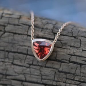 Shop Sunstone Pendants! Oregon Sunstone Necklace in 18K Gold, Red Sunstone Trillion Pendant, Gift for Her | Natural genuine Sunstone pendants. Buy crystal jewelry, handmade handcrafted artisan jewelry for women.  Unique handmade gift ideas. #jewelry #beadedpendants #beadedjewelry #gift #shopping #handmadejewelry #fashion #style #product #pendants #affiliate #ad