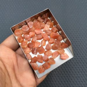 Shop Raw & Rough Sunstone Stones! 50 Pieces Sparkle Rough,Size 8-10 MM, Natural Sunstone Gemstone,RAW SUNSTONE Crystals,Rough Gemstone Rocks,Orange Sunstone Healing Crystals | Natural genuine stones & crystals in various shapes & sizes. Buy raw cut, tumbled, or polished gemstones for making jewelry or crystal healing energy vibration raising reiki stones. #crystals #gemstones #crystalhealing #crystalsandgemstones #energyhealing #affiliate #ad