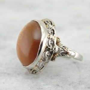 Shop Sunstone Rings! Stunning Art Nouveau Filigree Rare African Sunstone Ring – A7J977-P | Natural genuine Sunstone rings, simple unique handcrafted gemstone rings. #rings #jewelry #shopping #gift #handmade #fashion #style #affiliate #ad