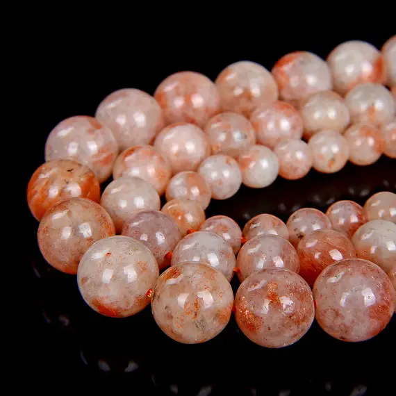 Natural Sunstone Lepidocrocite Quartz Gemstone Grade Aa Round 6mm 8mm 10mm Loose Beads Bulk Lot 1,2,6,12 And 50 (d4)