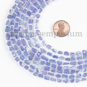 Tanzanite Faceted Nuggets Beads, 5X6-6X10mm Tanzanite Nuggets, Tanzanite Beads, Nuggets Beads, Jewelry Making Beads, Tanzanite Strand | Natural genuine chip Tanzanite beads for beading and jewelry making.  #jewelry #beads #beadedjewelry #diyjewelry #jewelrymaking #beadstore #beading #affiliate #ad