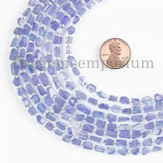 Tanzanite Faceted Nuggets Beads, 5x6-6x10mm Tanzanite Nuggets, Tanzanite Beads, Nuggets Beads, Jewelry Making Beads, Tanzanite Strand