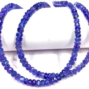 Shop Tanzanite Beads! AAAA+ QUALITY~Extremely Beautiful~Natural Tanzanite Gemstone Beads Faceted Tanzanite Rondelle Beads Tanzanite Necklace~Gift For Her. | Natural genuine beads Tanzanite beads for beading and jewelry making.  #jewelry #beads #beadedjewelry #diyjewelry #jewelrymaking #beadstore #beading #affiliate #ad