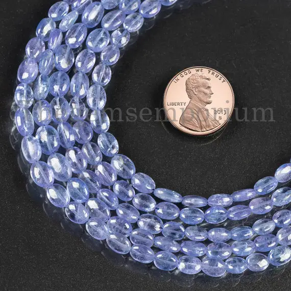 4x5-6x9mm Tanzanite Smooth Oval Briolette, Gemstone Beads, Natural Tanzanite Beads, Tanzanite Oval Beads, Tanzanite Plain Beads