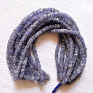 Shop Tanzanite Bead Shapes! Tanzanite Beads, Tanzanite Blue Gemstone, Heishi Cut Blue Color Beads, Heishi Cut Tanzanite Stone, 4mm – 6mm, 16" Full Strand #PP7736 | Natural genuine other-shape Tanzanite beads for beading and jewelry making.  #jewelry #beads #beadedjewelry #diyjewelry #jewelrymaking #beadstore #beading #affiliate #ad