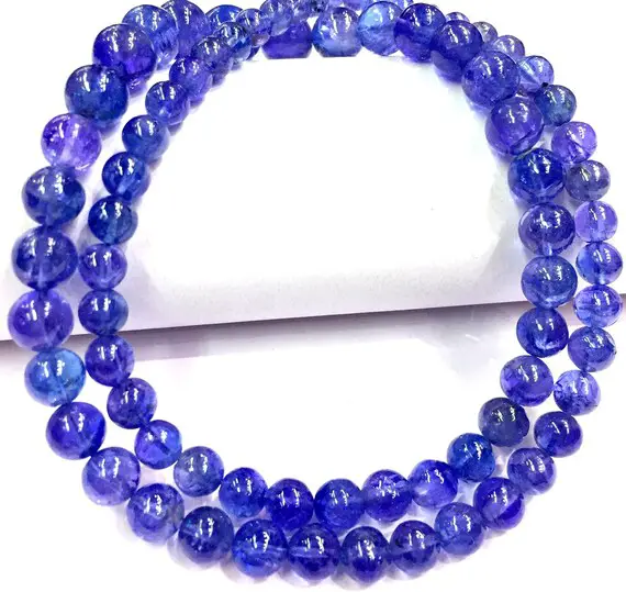 Extremely Rare~~natural Tanzanite Gemstone Beads Genuine Tanzanite Smooth Round Ball Beads Tanzanite Beads Necklace Smooth Tanzanite Beads.