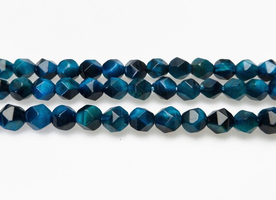 Blue Tigers Eye Star Cut Shape Beads - Wholesale Jewelry Supplies - Necklace Making Supplies - Wholesale Gemstone Beads -15inch