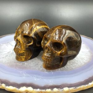 Natural Tiger Eye Skull Realistic Gemstone Skull Carving Skull Crystal Skull Natural Tiger Stone Skull Decor Skull Sculpture SK-TE | Natural genuine stones & crystals in various shapes & sizes. Buy raw cut, tumbled, or polished gemstones for making jewelry or crystal healing energy vibration raising reiki stones. #crystals #gemstones #crystalhealing #crystalsandgemstones #energyhealing #affiliate #ad