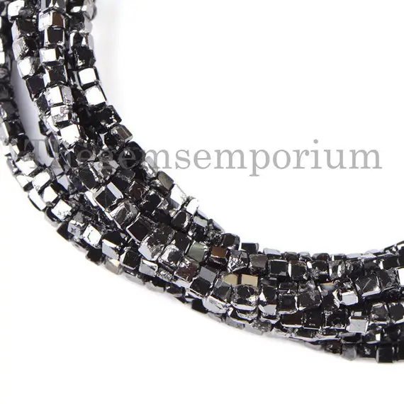 Top Quality Black Diamond Faceted Square Shape Beads, Black Diamond Beads, Diamond Beads, Natural Diamond Beads, Black Diamond Square Beads