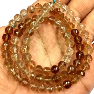Shop Topaz Round Beads! Natural Imperial Topaz Round Beads 6.MM Round Topaz Beads Genuine Brown Topaz Gemstone Beads Topaz Round Shape Beads Top Quality. | Natural genuine round Topaz beads for beading and jewelry making.  #jewelry #beads #beadedjewelry #diyjewelry #jewelrymaking #beadstore #beading #affiliate #ad