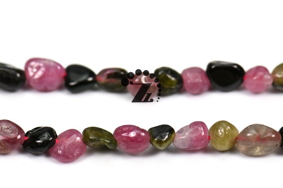 Tourmaline,15" Full Strand Natural Tourmaline Beads,pebble Nugget Beads,beautiful Beads,4-6mm