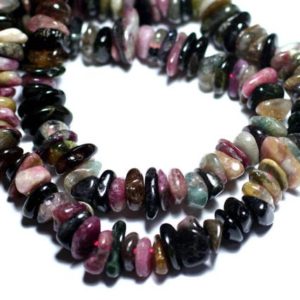 Shop Tourmaline Chip & Nugget Beads! 10pc – Perles de Pierre – Tourmaline Multicolore Chips rondelles Palets 8-14mm – 8741140008335 | Natural genuine chip Tourmaline beads for beading and jewelry making.  #jewelry #beads #beadedjewelry #diyjewelry #jewelrymaking #beadstore #beading #affiliate #ad