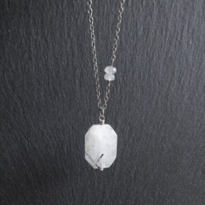 Shop Tourmaline Necklaces! Tourmaline Quartz Necklace – Oxidized Sterling Silver | Natural genuine Tourmaline necklaces. Buy crystal jewelry, handmade handcrafted artisan jewelry for women.  Unique handmade gift ideas. #jewelry #beadednecklaces #beadedjewelry #gift #shopping #handmadejewelry #fashion #style #product #necklaces #affiliate #ad