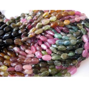 Shop Tourmaline Bead Shapes! Tourmaline Beads, Oval Beads, Tourmaline Gemstone, Multi Tourmaline Beads, 6mm Each,  13 Inch Strand | Natural genuine other-shape Tourmaline beads for beading and jewelry making.  #jewelry #beads #beadedjewelry #diyjewelry #jewelrymaking #beadstore #beading #affiliate #ad