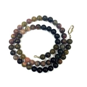 Shop Tourmaline Round Beads! Natural Smooth 18" Strand Multi Tourmaline Round Beads 7-8mm Gemstone Beads | Natural genuine round Tourmaline beads for beading and jewelry making.  #jewelry #beads #beadedjewelry #diyjewelry #jewelrymaking #beadstore #beading #affiliate #ad
