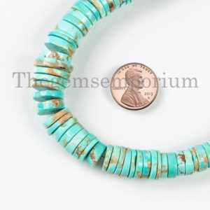 Shop Turquoise Rondelle Beads! Turquoise Tyre Shape Beads, Turquoise Plain Beads, 8.5-14mm Turquoise Beads, Turquoise Tyre Beads, Tyre Beads, Smooth Turquoise  Beads | Natural genuine rondelle Turquoise beads for beading and jewelry making.  #jewelry #beads #beadedjewelry #diyjewelry #jewelrymaking #beadstore #beading #affiliate #ad