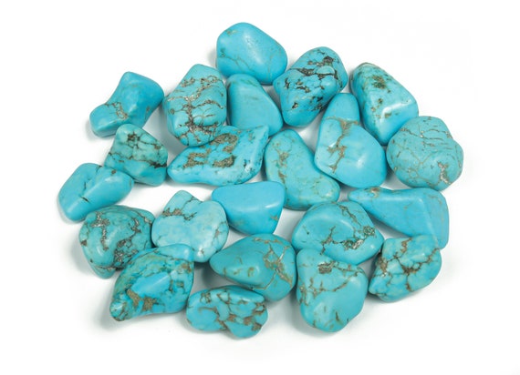 Turquoise Tumbled Stone - Turquoise Gemstone - Loose Gemstone - Tumbled Gemstone - 0.7 - 1.2 Inc - Tu1096