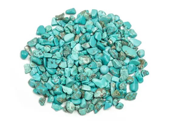 Turquoise Chips – Gemstone Chips – Crystal Semi Tumbled Chips - Bulk Crystal - 7-12mm  - Cp1081