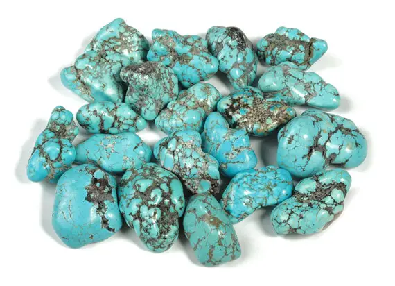 Turquoise Tumbled Stone A++ - Turquoise Crystal – Turquoise Crystal Stone – Turquoise Gemstones – Healing Stones - 1 - 1.5 Inch - Tu1030