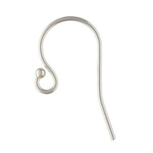 U Pick 20pc/50pc Authentic Sterling Silver 20mm Ear Wire Ball Dot Fish Earring Hooks (Wire Gauge 0.5mm 0.6 0.7 0.8 0.9mm) for Jewelry Making | Shop jewelry making and beading supplies, tools & findings for DIY jewelry making and crafts. #jewelrymaking #diyjewelry #jewelrycrafts #jewelrysupplies #beading #affiliate #ad