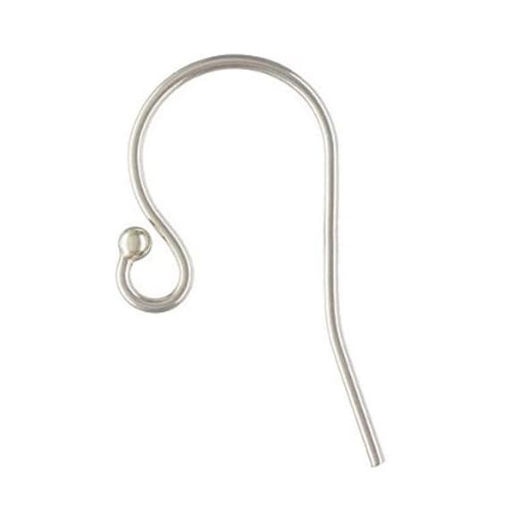 Pick 20pcs/50pcs Authentic 925 Sterling Silver Ball End Fish Earring Hooks 20mm Ear Wire (wire Gauge 24/22/20/19 Ga) Earrings Jewelry Making