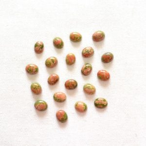 Shop Unakite Cabochons! 10 Pcs Lot, Unakite Gemstone, Puffed Oval Shape Cabochon, Pink and Green Color Stone For Jewelry Making, Polished stone 8x10mm #AR0199 | Natural genuine stones & crystals in various shapes & sizes. Buy raw cut, tumbled, or polished gemstones for making jewelry or crystal healing energy vibration raising reiki stones. #crystals #gemstones #crystalhealing #crystalsandgemstones #energyhealing #affiliate #ad
