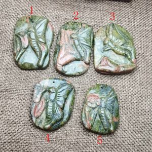 Shop Unakite Pendants! Natural Unakite Jasper Pendant Carving Butterfly with Flower Designer Necklace Pendant | Natural genuine Unakite pendants. Buy crystal jewelry, handmade handcrafted artisan jewelry for women.  Unique handmade gift ideas. #jewelry #beadedpendants #beadedjewelry #gift #shopping #handmadejewelry #fashion #style #product #pendants #affiliate #ad