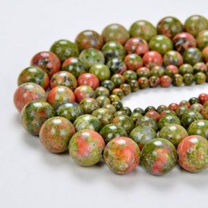 Shop Unakite Round Beads! 4mm Natural Unakite Gemstone Grade AAA Round Loose Beads 15.5 inch Full Strand BULK LOT 1,3,5,10 and 50 (90114628-246) | Natural genuine round Unakite beads for beading and jewelry making.  #jewelry #beads #beadedjewelry #diyjewelry #jewelrymaking #beadstore #beading #affiliate #ad
