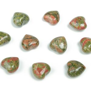 Shop Unakite Stones & Crystals! Unakite Heart Gemstone – Palm Stone Heart –  Healing Crystals – Nurturing Stone – Crystal Hearts – 15x15x9mm – HE1022 | Natural genuine stones & crystals in various shapes & sizes. Buy raw cut, tumbled, or polished gemstones for making jewelry or crystal healing energy vibration raising reiki stones. #crystals #gemstones #crystalhealing #crystalsandgemstones #energyhealing #affiliate #ad