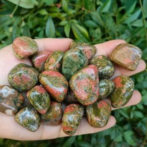 Shop Tumbled Unakite Crystals & Pocket Stones! Unakite Tumbled Stones 20-40mm (1"-1.5") | Natural genuine stones & crystals in various shapes & sizes. Buy raw cut, tumbled, or polished gemstones for making jewelry or crystal healing energy vibration raising reiki stones. #crystals #gemstones #crystalhealing #crystalsandgemstones #energyhealing #affiliate #ad