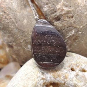 Shop Jet Necklaces! Unique handmade brown Whitby jet pendant, 100% natural, with fine silver — free worldwide shipping | Natural genuine Jet necklaces. Buy crystal jewelry, handmade handcrafted artisan jewelry for women.  Unique handmade gift ideas. #jewelry #beadednecklaces #beadedjewelry #gift #shopping #handmadejewelry #fashion #style #product #necklaces #affiliate #ad