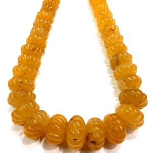 Shop Yellow Sapphire Beads! Extremely Rare~Natural Wonder Yellow Sapphire Melon Shape Beads Unique Sapphire Carved Pumpkin Beads 14-20.MM Extra Large Melon Beads | Natural genuine other-shape Yellow Sapphire beads for beading and jewelry making.  #jewelry #beads #beadedjewelry #diyjewelry #jewelrymaking #beadstore #beading #affiliate #ad