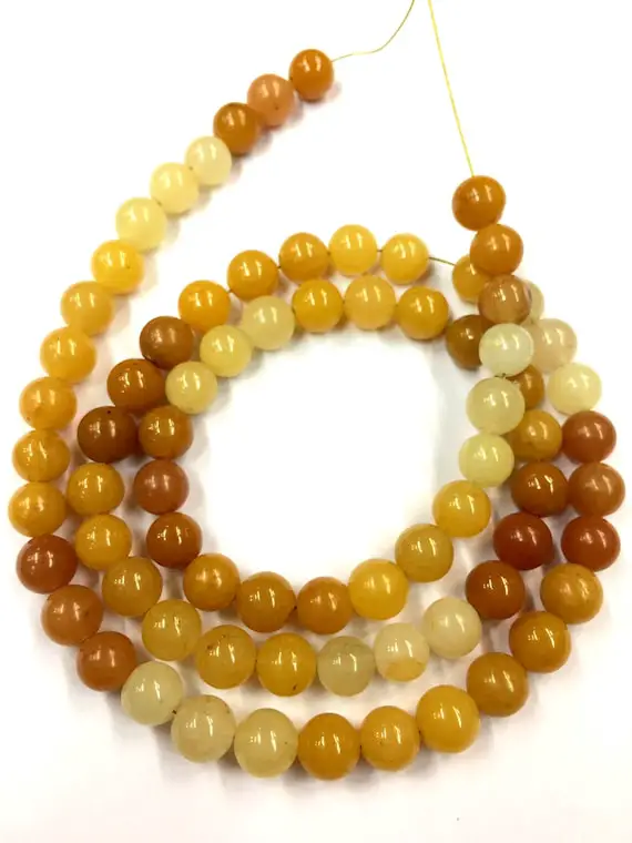 Aaa Quality~~very Rare Natural Yellow Sapphire Smooth Round Ball Beads Yellow Wonder Sapphire Round Beads Wholesale Sapphire Gemstone Beads