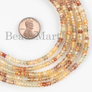 Shop Zircon Beads! Multi Zircon Beads, 2.75-4 mm Zircon Faceted Beads, Zircon Rondelle Beads, Multi Zircon Gemstone Beads, Zircon Beads, Zircon Faceted Beads | Natural genuine faceted Zircon beads for beading and jewelry making.  #jewelry #beads #beadedjewelry #diyjewelry #jewelrymaking #beadstore #beading #affiliate #ad