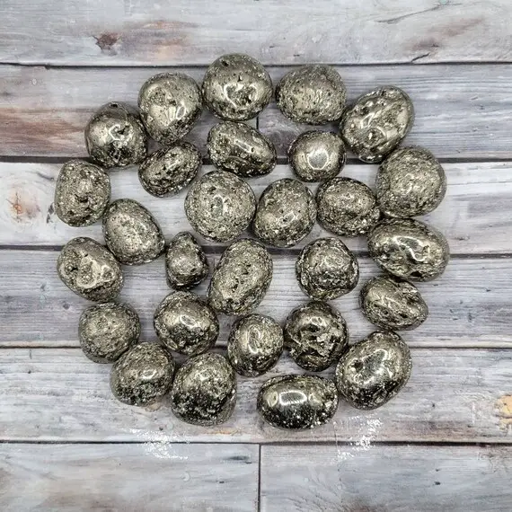 100g Tumbled Pyrite Stone, Polished Pyrite Tumbled Stones, Bulk Crystals, Jewelry Making, Mineral Cillecting, And Crystal Healing