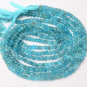 Shop Apatite Rondelle Beads! 12.5 Inch Strand Natural Apatite Rondelle Beads 4.5mm to 5mm Faceted Rondelles Gemstone Beads Rare Apatite Beads Necklace Stone Beads No5440 | Natural genuine rondelle Apatite beads for beading and jewelry making.  #jewelry #beads #beadedjewelry #diyjewelry #jewelrymaking #beadstore #beading #affiliate #ad