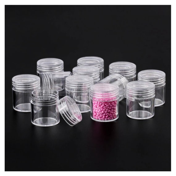 12pcs Round Clear Plastic Container With Lid