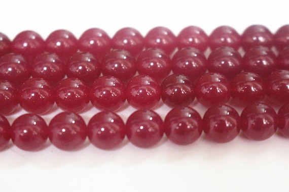15 Inches Real Genuine Natural Ruby Gemstone Round 3mm,4mm, 5mm,6mm ,8mm ,10mm,12mm Red Corundum Round Loose Beads