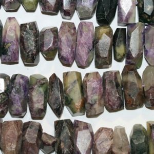 Shop Charoite Faceted Beads! 16" St Charoite Faceted Nugget 10x20mm.Approx.-Strand 40cm.-Natural Gemstone | Natural genuine faceted Charoite beads for beading and jewelry making.  #jewelry #beads #beadedjewelry #diyjewelry #jewelrymaking #beadstore #beading #affiliate #ad