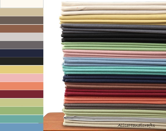 16colors Embroidery Backing Cloth,pure Color Cotton Linen Fabric,patchwork Material, Diy Handicraft Cloth,monochrome Colors Cloth-50x140cm