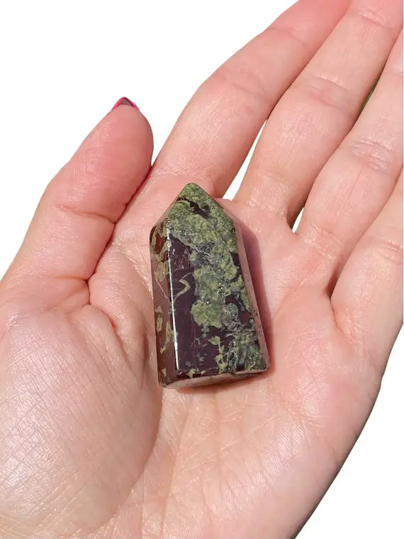 1pc. Bloodstone Tower, Crystal Tower, Bloodstone Point, Heliotrope Stone, Collectible Crystal, Reiki Crystal, Healing Stone, Chakra Healing