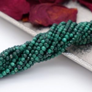 Shop Malachite Faceted Beads! 2mm 2.5mm 4mm Natural Malachite Beads Strand, AAA Faceted Round Gemstone Beads, DIY Jewelry Making, DIY Gemstone Strands 39cm | Natural genuine faceted Malachite beads for beading and jewelry making.  #jewelry #beads #beadedjewelry #diyjewelry #jewelrymaking #beadstore #beading #affiliate #ad